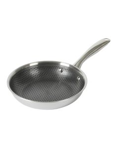 Oster Modessa 8 Inch Nonstick Triply Stainless Steel Frying Pan in Silver